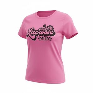 Lacrosse Mom Pink Short Sleeve Tee‎